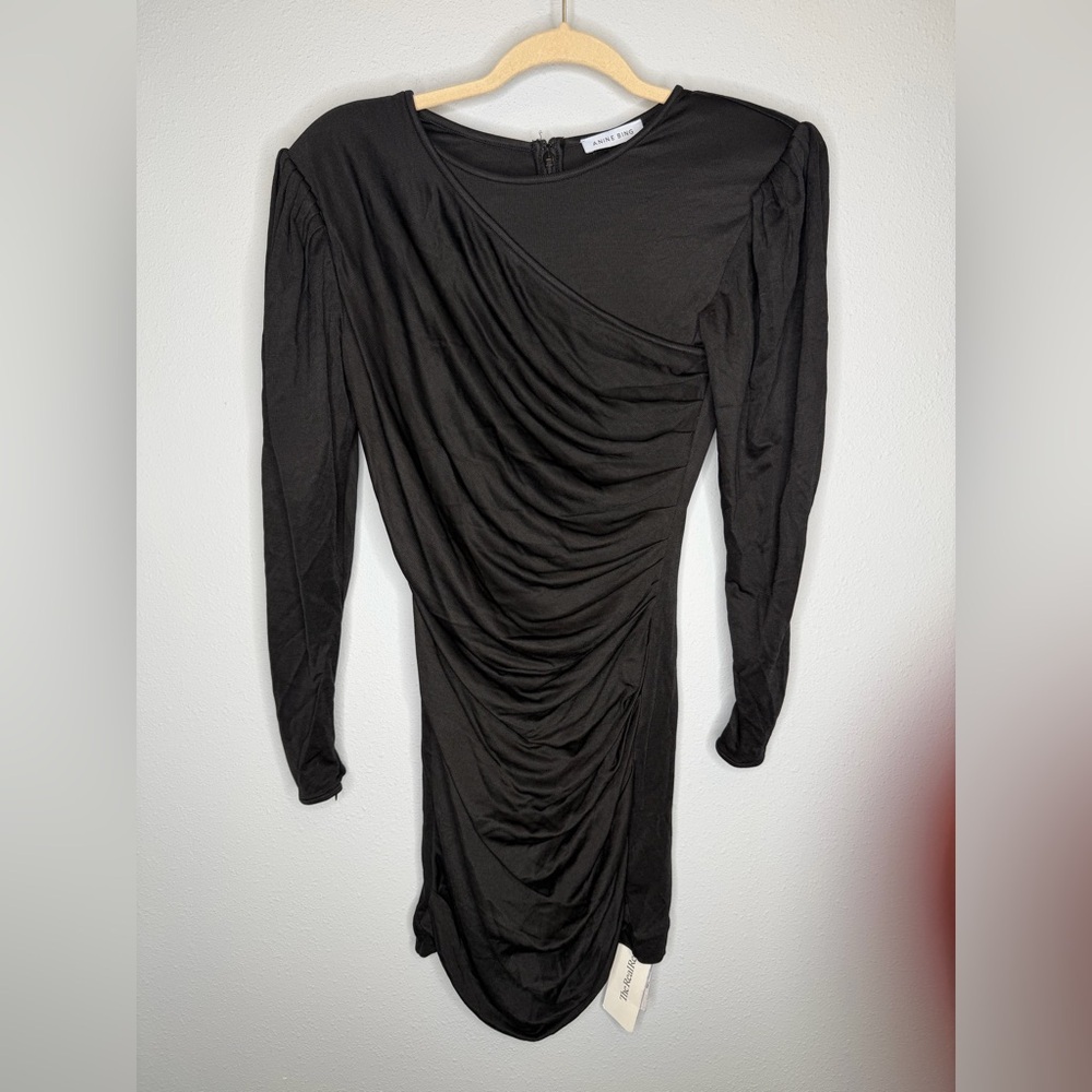 Anine Bing Black long sleeve mini dress women’s XXS